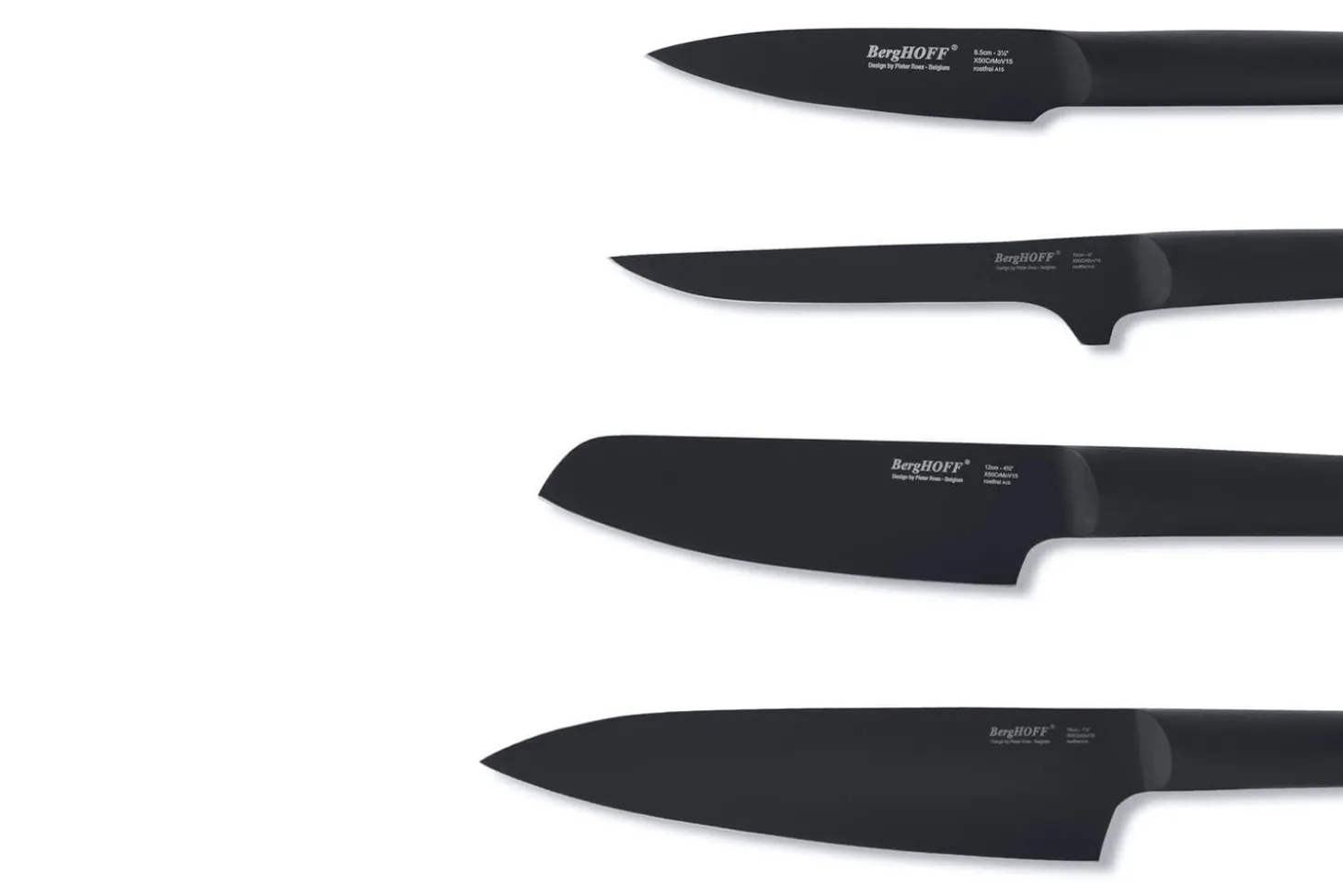 Mallette de cuisinier 4 couteaux Ron Titan acier noir Berghoff