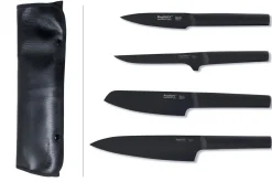 Mallette de cuisinier 4 couteaux Ron Titan acier noir Berghoff