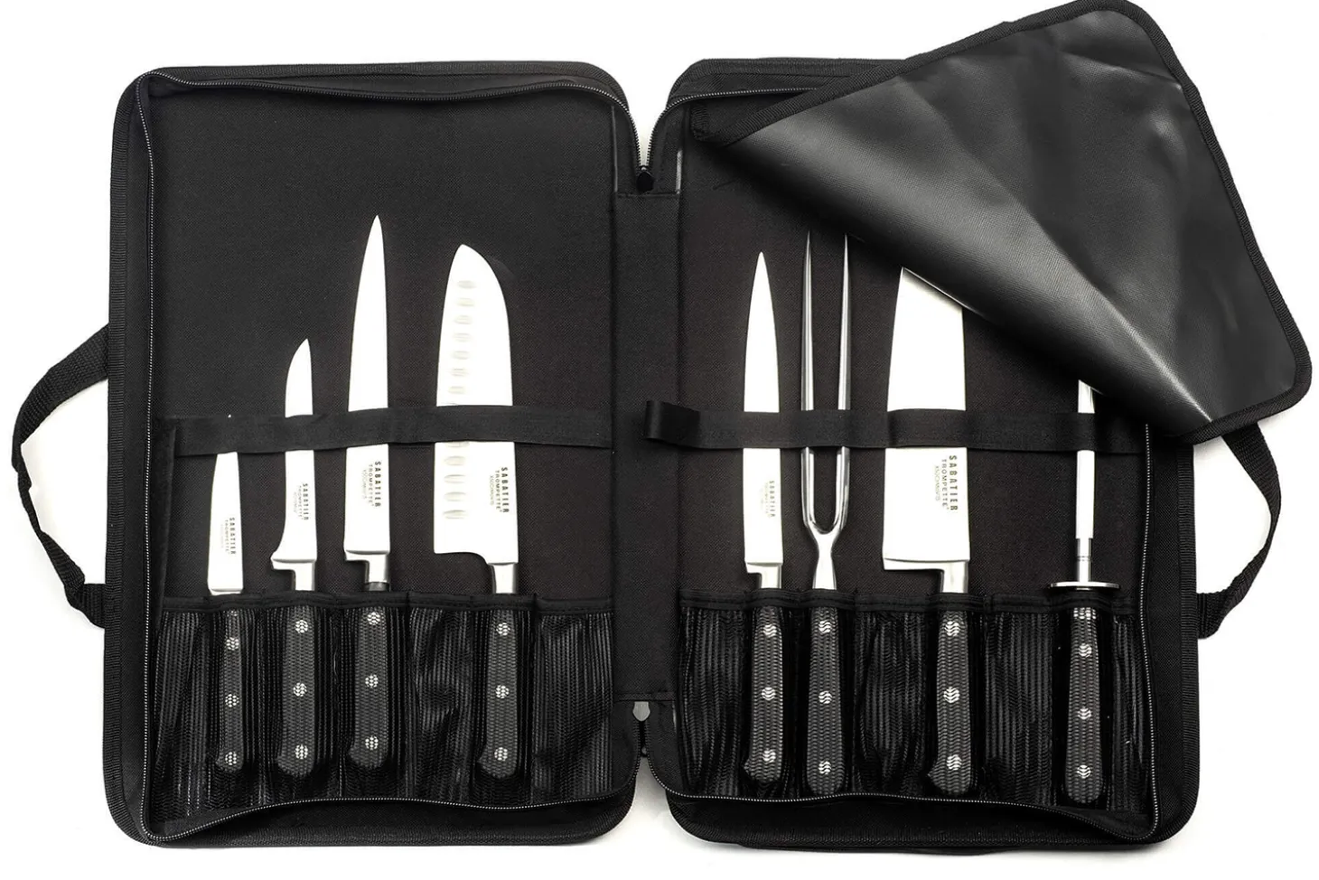Mallette extra plate 8 couteaux et accessoires Sabatier Trompette Origin