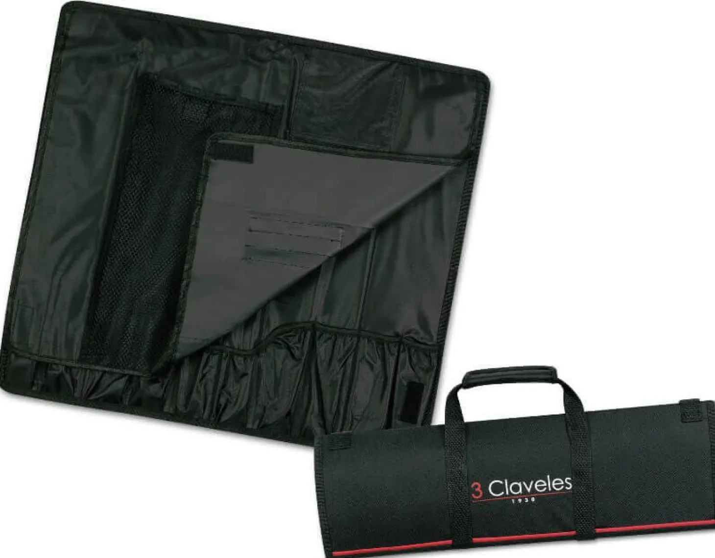 Mallette pour 10 couteaux + poches accessoires 3 Claveles