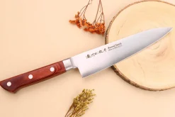 Mallette Satake Cutlery Brown Pakkawood 4 couteaux japonais