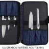 Mallette vide Wusaki bleue pour 21 couteaux et ustensiles + 1 grande poche de rangement