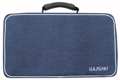Mallette vide Wusaki bleue pour 21 couteaux et ustensiles + 1 grande poche de rangement