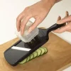 Mandoline céramique KYOCERA noire réglable avec protège doigts
