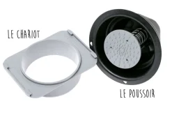 Mandoline De Buyer Swing Plus noire avec poussoir