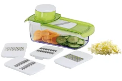 Mandoline 5 lames + bac de récupération Kitchen Artist