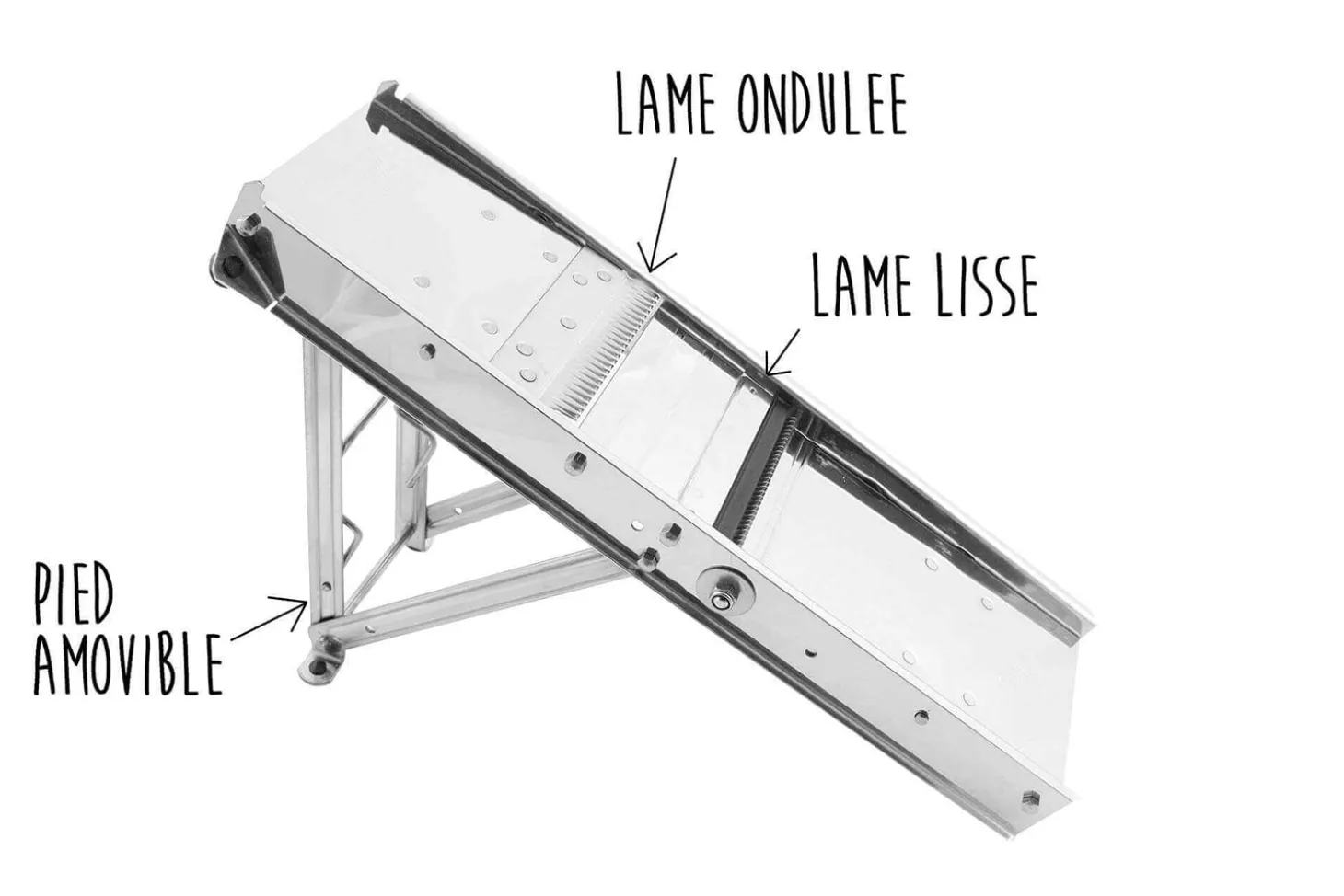 Mandoline professionnelle Bron Coucke avec chariot de protection