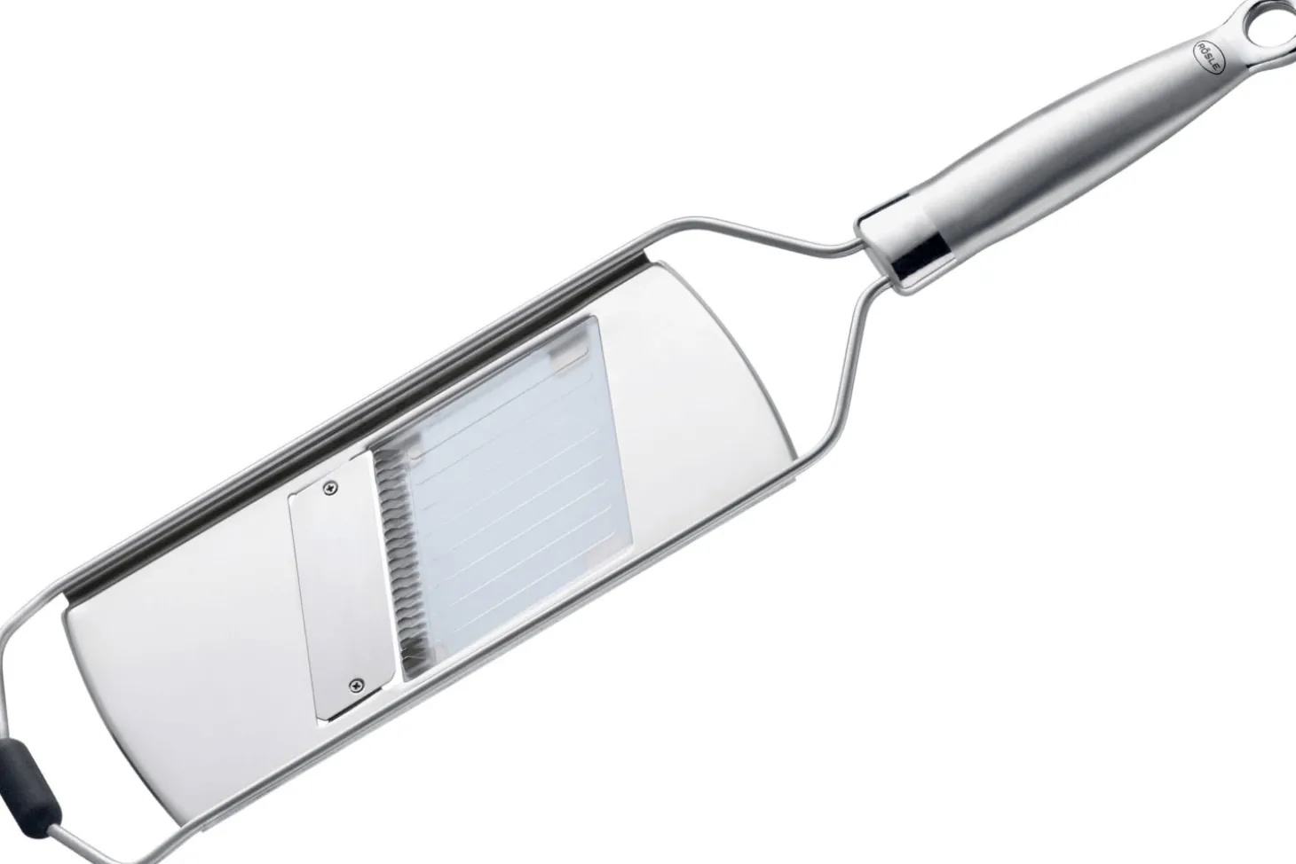 Mandoline Rösle en acier inoxydable 18/10 + 3 inserts