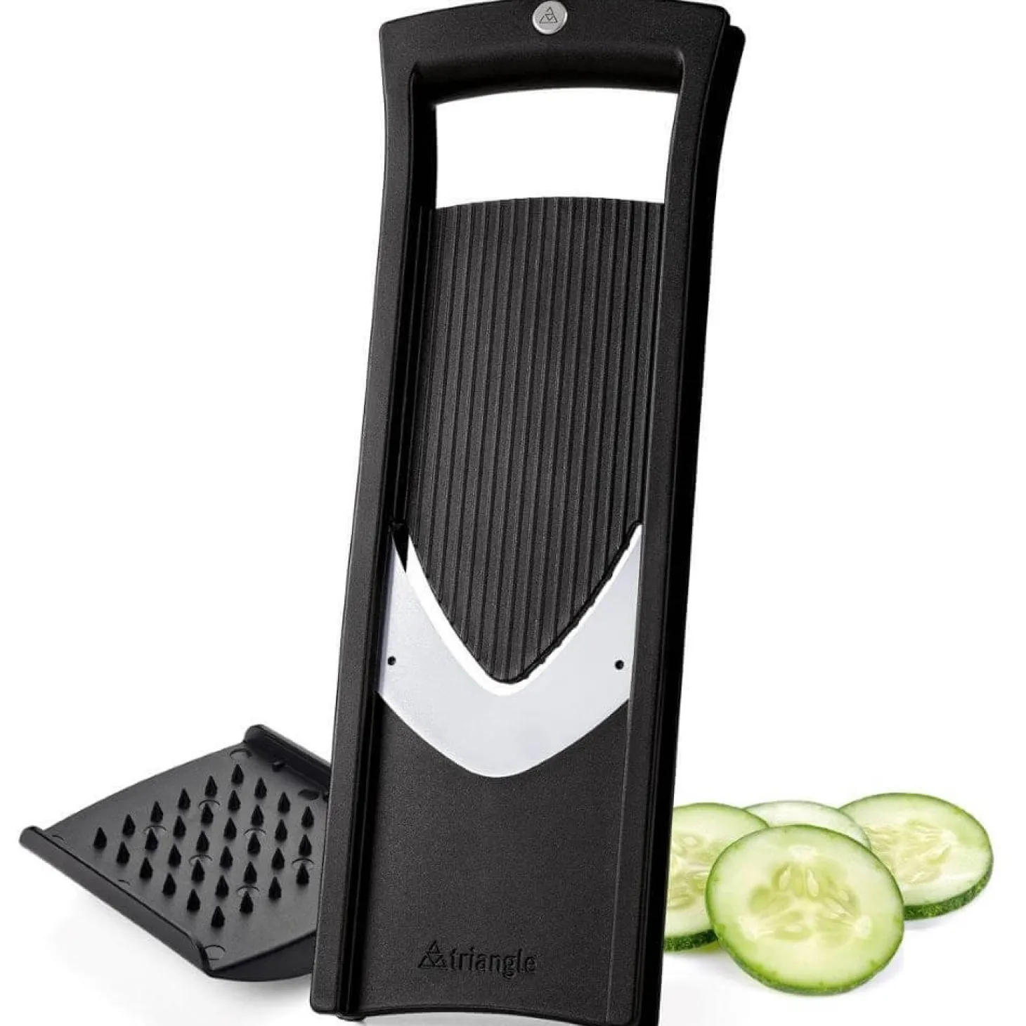 Mandoline Triangle lame inox 2mm + poussoir PP noir