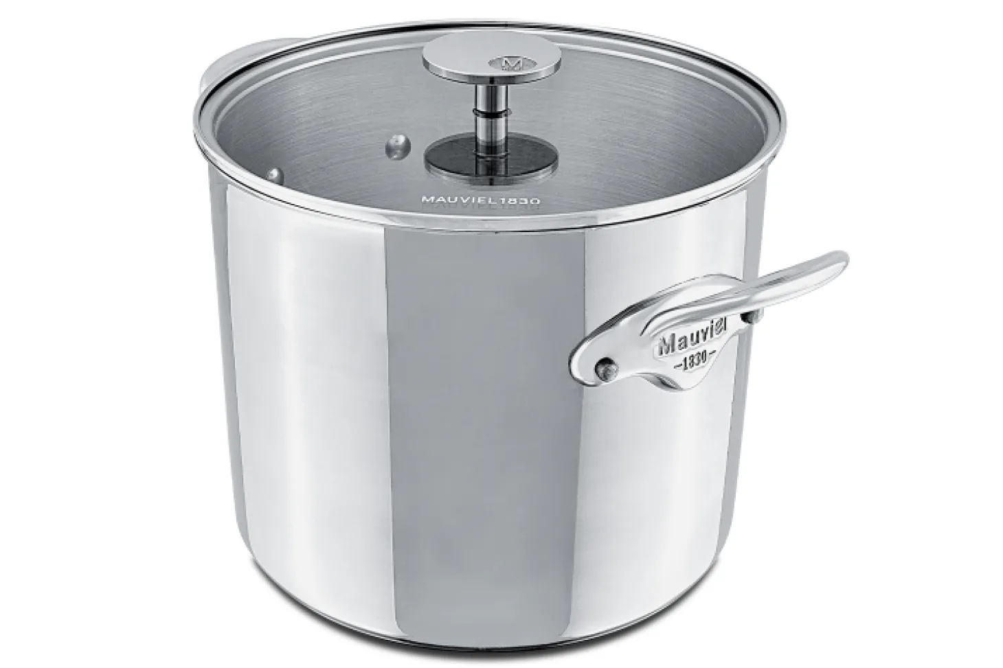 Marmite Mauviel M'Cook Accessoire en fonte d'inox compatible induction 24cm avec couvercle en verre
