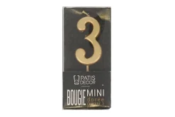 Mini bougie d'anniversaire dorée Patisdécor chiffre