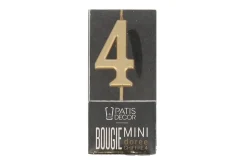 Mini bougie d'anniversaire dorée Patisdécor chiffre