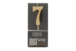 Mini bougie d'anniversaire dorée Patisdécor chiffre