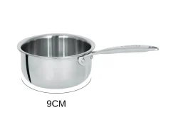 Mini casserole saucier Cristel Castel'Pro en acier inoxydable 18/10 3 ply