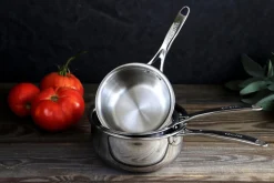Mini casserole saucier Cristel Castel'Pro en acier inoxydable 18/10 3 ply