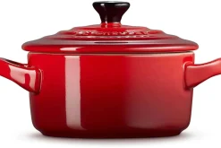 Mini cocotte ronde en céramique Le Creuset 10cm Cerise