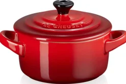 Mini cocotte ronde en céramique Le Creuset 10cm Cerise
