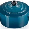 Mini cocotte ronde en céramique Le Creuset 10cm Deep Teal
