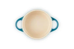 Mini cocotte ronde en céramique Le Creuset 10cm Deep Teal