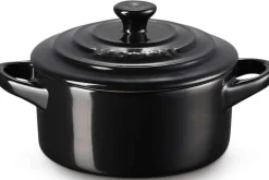 Mini cocotte ronde en céramique Le Creuset 10cm Noir Onyx