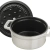 Mini cocotte Staub ronde en fonte émaillée truffe blanche 10cm