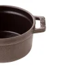 Mini cocotte Staub ronde en fonte émaillée gris graphite 10cm