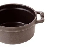 Mini cocotte Staub ronde en fonte émaillée gris graphite 10cm