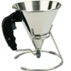 Mini entonnoir à piston De Buyer en inox 0.8L + support