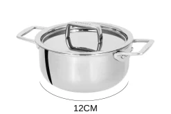 Mini faitout Cristel Castel'Pro en acier inoxydable 18/10 3 ply