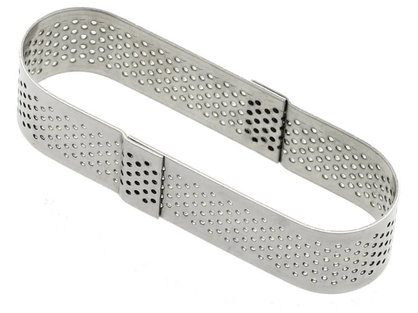 Mini moule perforé oblong Mallard Ferrière en inox