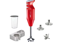 Mixeur Plongeant Bamix M200 Mono rouge avec accessoires
