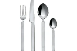 Ménagère 24 couverts Alessi Dry inox 18/10 manches satinés design par Achille Castiglioni
