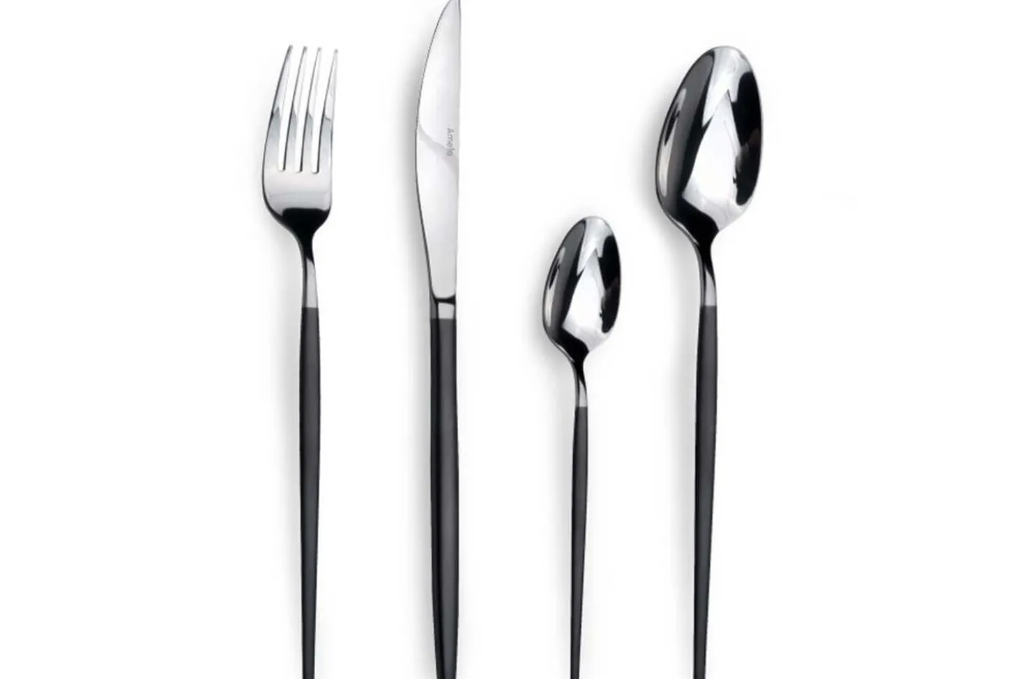Ménagère 24 couverts Amefa Soprano en acier inox 18/0 noir