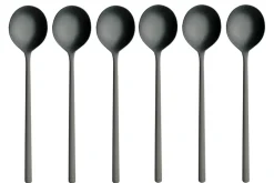 Ménagère 24 couverts Comas Atlantida Ice Black en acier inoxydable