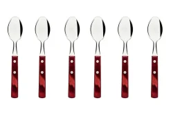Ménagère 24 couverts de table Tramontina en inox et bois rouge