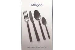 Ménagère 16 couverts Mikasa Ciara Diseno en acier inox noir