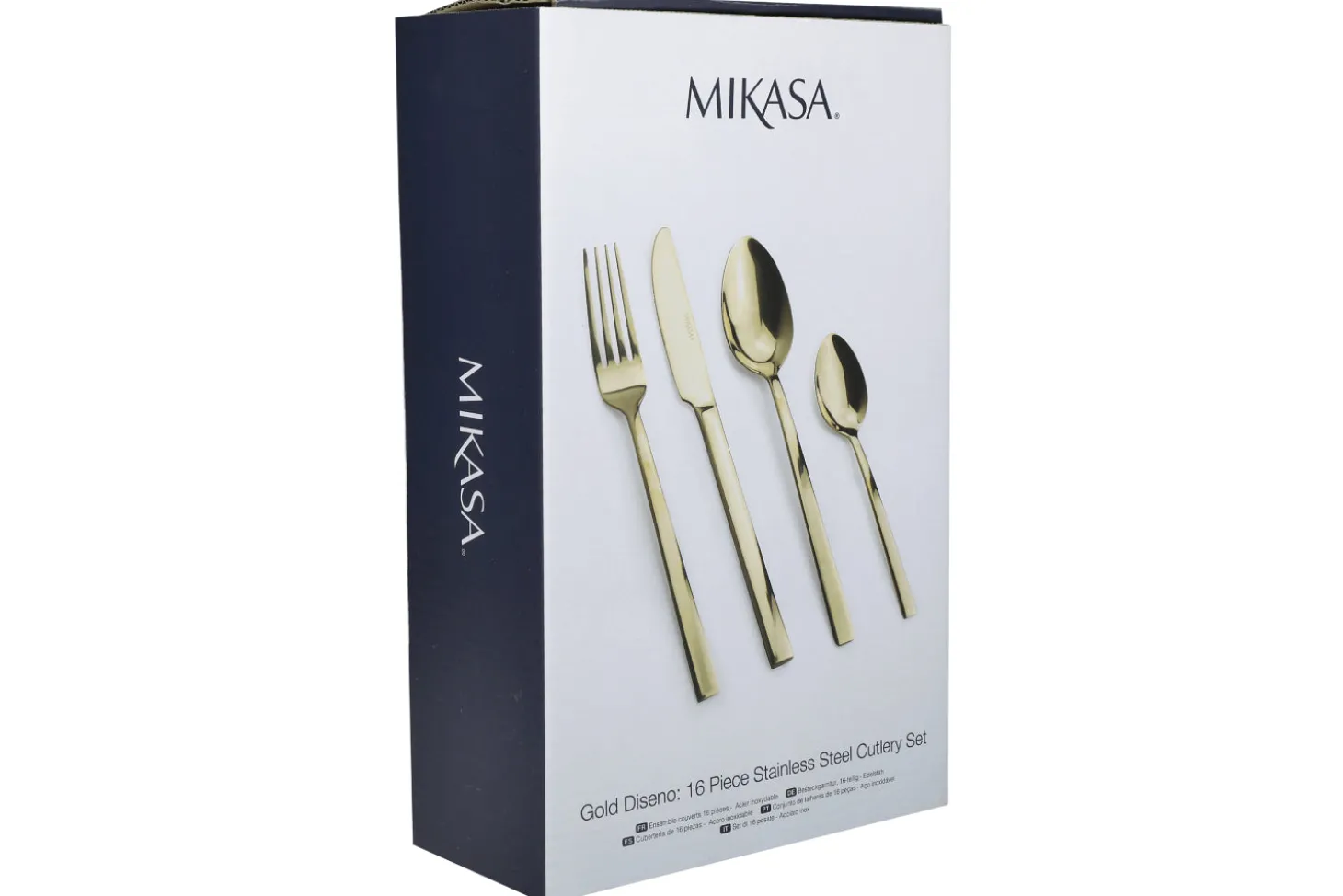 Ménagère 16 couverts Mikasa Ciara Diseno en acier inox doré