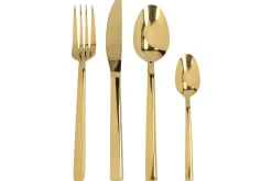 Ménagère 16 couverts Mikasa Ciara Diseno en acier inox doré