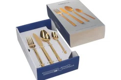 Ménagère 16 couverts Mikasa Ciara Diseno en acier inox doré