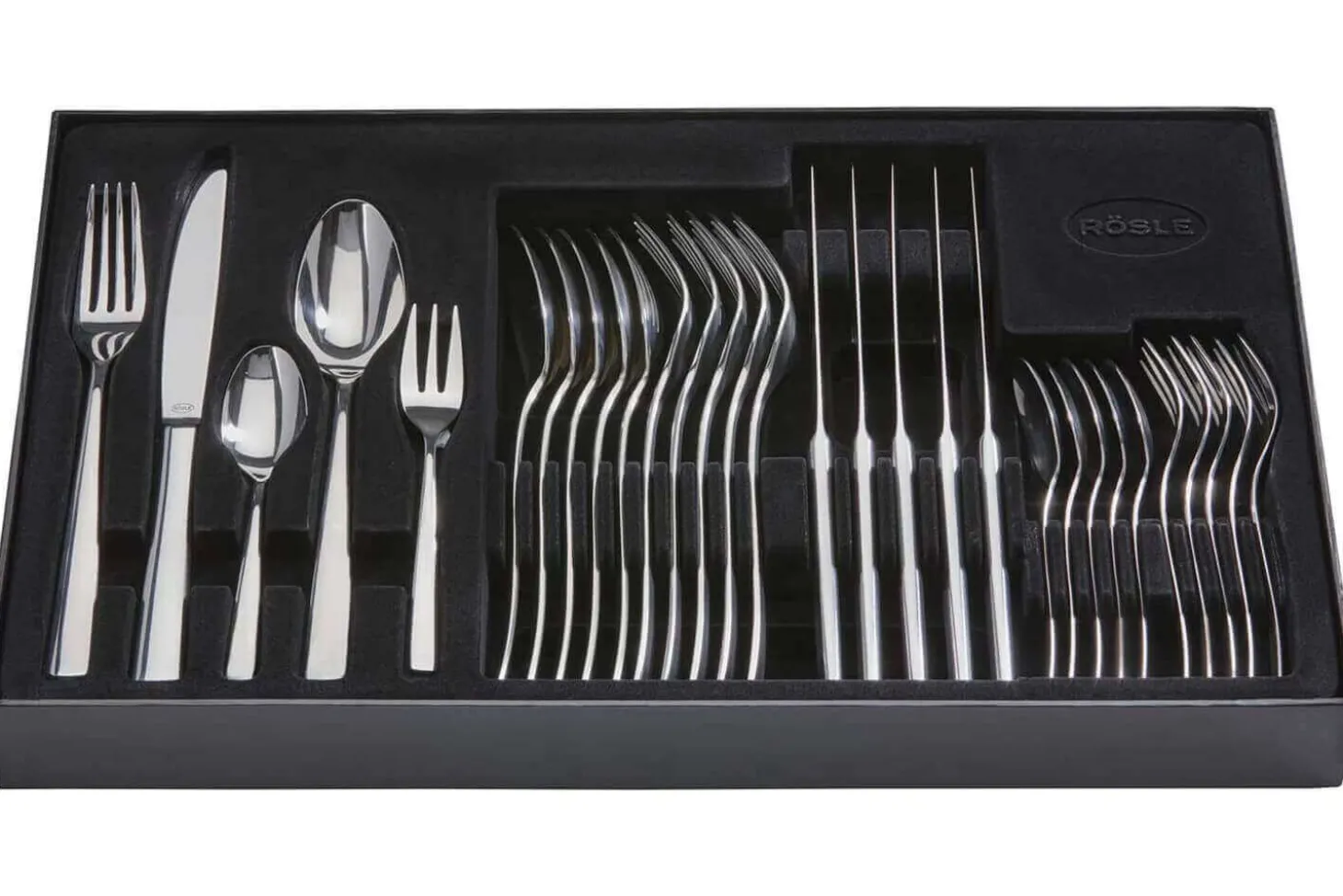 Ménagère 30 couverts Rösle Élégance en acier inoxydable 18/10