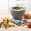 Mortier design Gefu Crunchy en granit gris double face + pilon