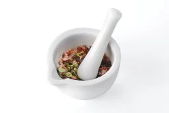 Mortier + pilon Gefu Macino en porcelaine blanche