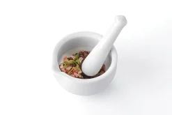 Mortier + pilon Gefu Macino en porcelaine blanche