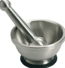 Mortier + pilon Mastrad tout inox avec base antidérapante