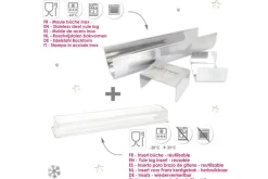 Moule à bûche en inox et insert semi rigide Scrapcooking - Réutilisable