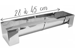 Moule à bûche en inox Scrapcooking - Longueur réglable et feuilles rhodoïd incluses