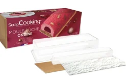 Moule à bûche Scrapcooking Ondine + insert + tapis silicone + support kraft + boite de transport