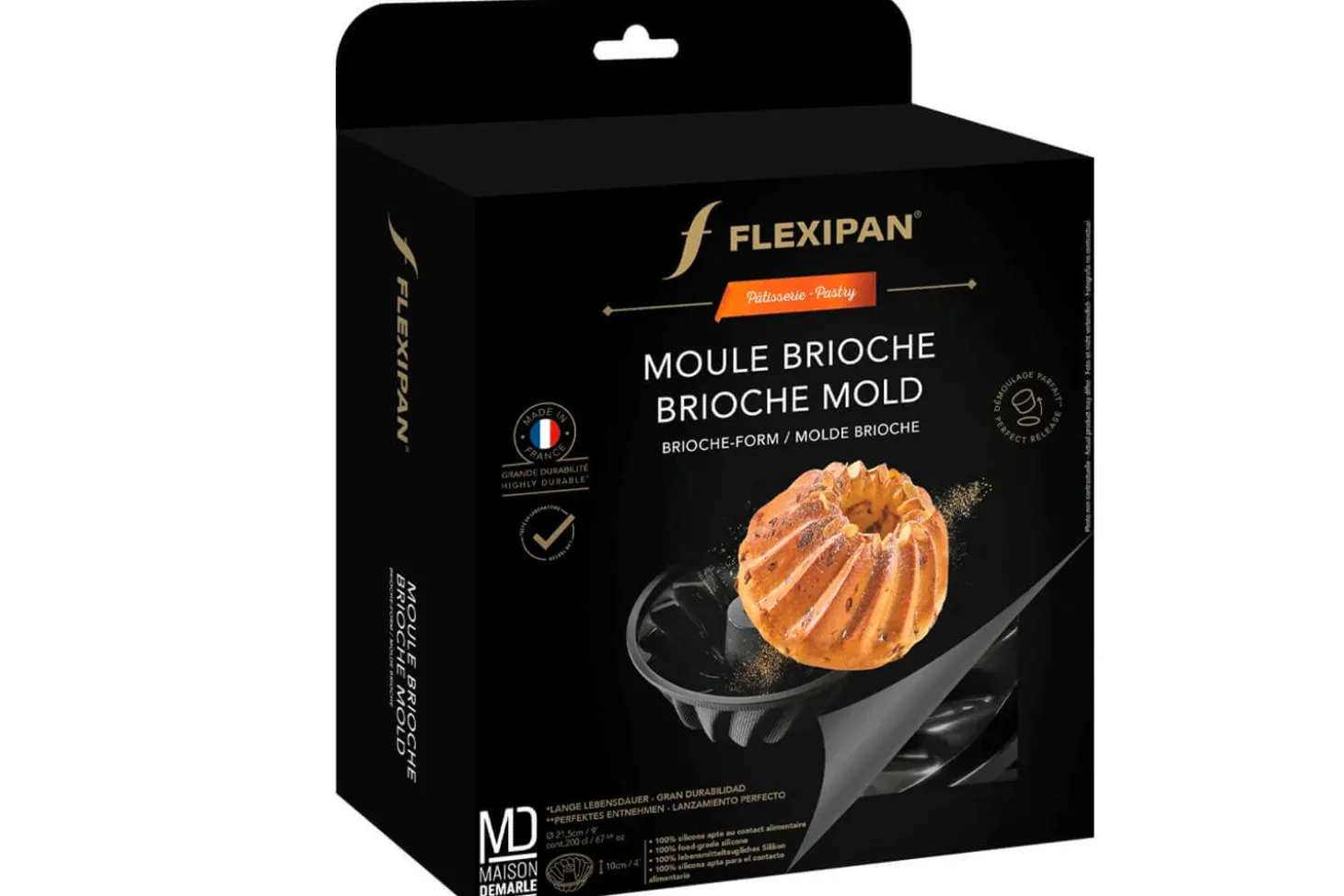 Moule à brioche Flexipan anti-adhérent en silicone diamètre 21,5cm