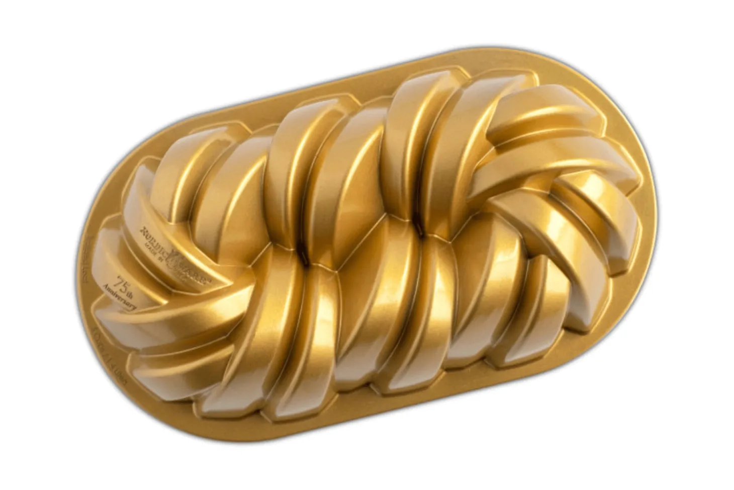 Moule à cake Nordic Ware torsadé gold en fonte d'aluminium