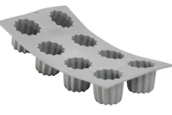 Moule à cannelés bordelais en silicone De Buyer Elastomoule 6 ou 8 alvéoles